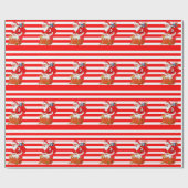 Weihnachtswaschpapier Santa Geschenkpapier (Flach)