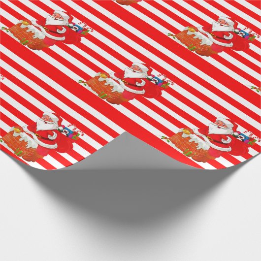 Weihnachtswaschpapier Santa Geschenkpapier (Ecke)