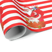 Weihnachtswaschpapier Santa Geschenkpapier (Rolleneckpunkt)