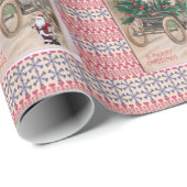 Weihnachtswaschpapier Santa Geschenkpapier (Rolleneckpunkt)