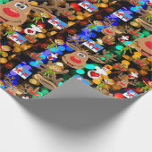 Weihnachtswaschpapier Santa Geschenkpapier (Ecke)