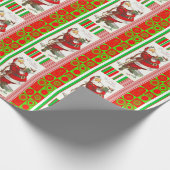 Weihnachtswaschpapier Santa Geschenkpapier (Ecke)