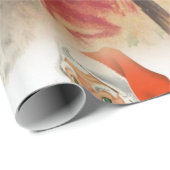 Weihnachtswaschpapier Santa Vintag Geschenkpapier (Rolleneckpunkt)