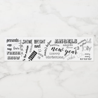 Weihnachtswasser Flasche Label lustige Worte Gastg Wasserflaschenetikett