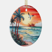 Weihnachtswasserbadezene Keramik Ornament (Rechts)