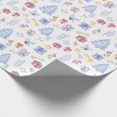 Weihnachtswasserbaumgeschenk Süßstern Weiß Geschenkpapier (Ecke)