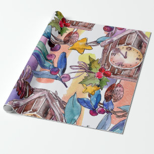Weihnachtswasserdarstellung Geschenkpapier