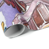 Weihnachtswasserdarstellung Geschenkpapier (Rolleneckpunkt)