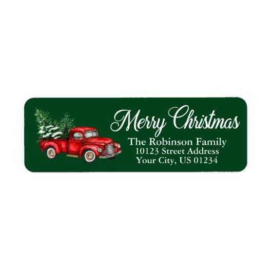 Weihnachtswasserfahrzeug Grüne Rücksendeadresse (Vorne)