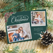 Weihnachtswasserfarbe Botanisch 2 Foto Dunkelgrün