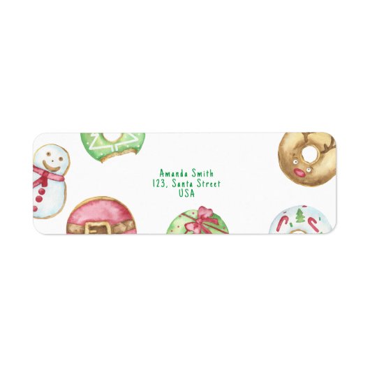 Weihnachtswasserfarbe Donuts Kekse (Vorne)