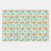 Weihnachtswasserfarbe Festmuster Geschenkpapier Set (Vorderseite 2)