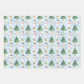 Weihnachtswasserfarbe Festmuster Geschenkpapier Set (Vorderseite)