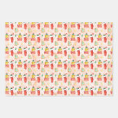 Weihnachtswasserfarbe Festmuster Geschenkpapier Set (Vorderseite 3)