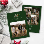 Weihnachtswasserfarbe Flora Fünf Foto Collage Feiertagskarte<br><div class="desc">Die Weihnachtswasserfarbe Floral Five Foto Collage Holiday Card bietet eine wunderschöne Aquarelldarstellung der saisonalen Vegetation und heiligen Beeren,  zusammen mit fünf Fotos.</div>