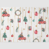 Weihnachtswasserfarbe GoldI Design 11 Seidenpapier (Vorderseite)