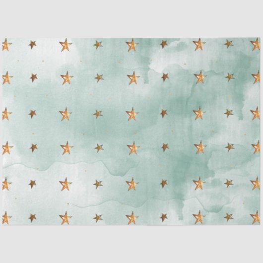 Weihnachtswasserfarbe GoldI Design 16 Seidenpapier (Vorderseite)