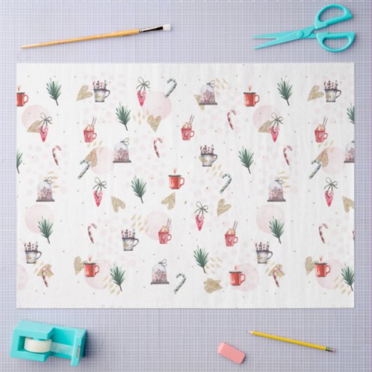 Weihnachtswasserfarbe GoldI Design 1 Seidenpapier (Basteln)