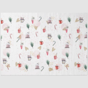 Weihnachtswasserfarbe GoldI Design 1 Seidenpapier