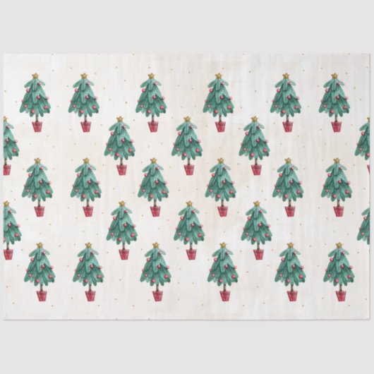 Weihnachtswasserfarbe GoldI Design 5 Seidenpapier (Vorderseite)