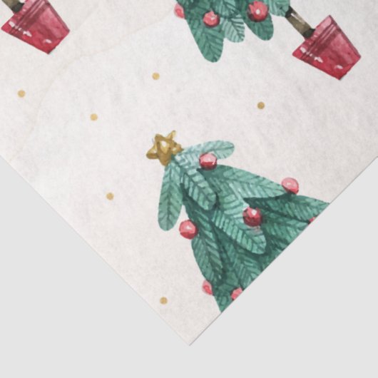 Weihnachtswasserfarbe GoldI Design 6 Seidenpapier (Ausschnitt)