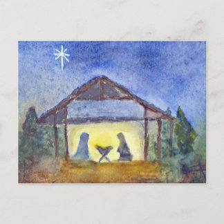 Weihnachtswasserfarbe Postkarte