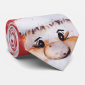 Weihnachtswasserfarbe Santa Claus "Joy Liebe Peace Krawatte (Gerollt)