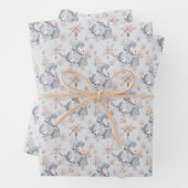 Weihnachtswasserfarbe - Schneekönigin & Bär Geschenkpapier Set (Beispiel)