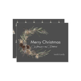 Weihnachtswasserfarbe schwarz Postkarte