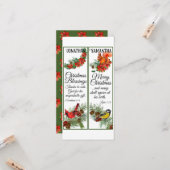 Weihnachtswasserfarbe Segen Scripting Lesezeichen Karte (Vorderseite/Rückseite Beispiel)