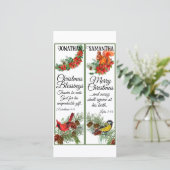 Weihnachtswasserfarbe Segen Scripting Lesezeichen Karte (Stehend Vorderseite)