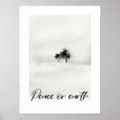 Weihnachtswasserfarbe Weltfrieden Poster (Vorne)