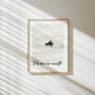 Weihnachtswasserfarbe Weltfrieden Poster