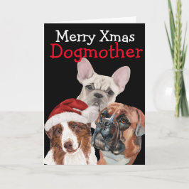 Weihnachtswasserfarbenkarte von Ihrem Hund Dankeskarte