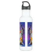 Weihnachtswasserflasche Couple Gnomes singen Edelstahlflasche (Rückseite)