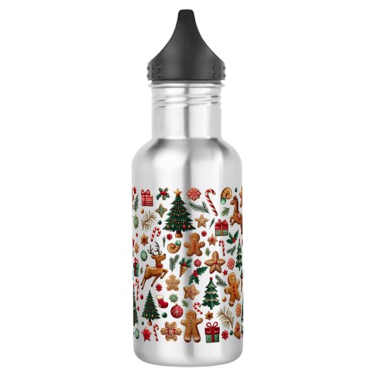 Weihnachtswasserflasche Edelstahlflasche (Links)