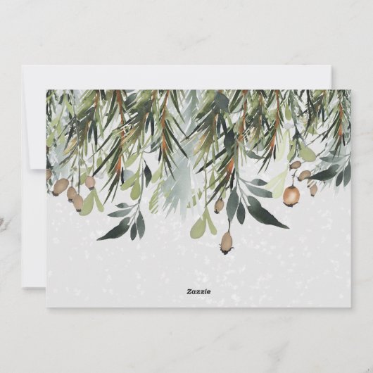 Weihnachtswassergrün Foto Feiertagskarte (Rückseite)