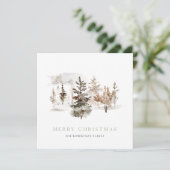 Weihnachtswasserkarte mit Winterlandschaft (Stehend Vorderseite)