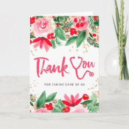 Weihnachtswasserkathoskop-Krankenschwester danke