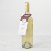 Weihnachtswasserkranz Burgunderrot Flaschenanhänger (Angewinkelt)