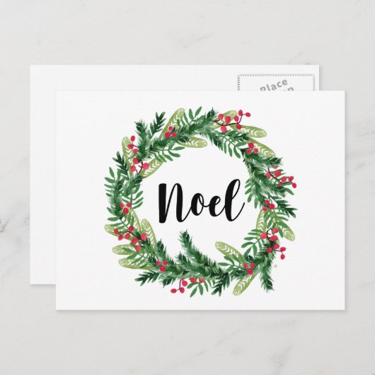 Weihnachtswasserkranz Feiertagspostkarte