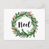 Weihnachtswasserkranz Feiertagspostkarte (Vorderseite)