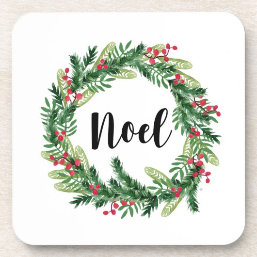 Weihnachtswasserkranz Getränkeuntersetzer (Vorderseite)