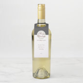 Weihnachtswasserkranz Kohle Schwarz-weiß Flaschenanhänger (Auf Flasche)