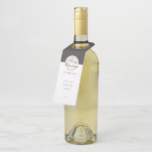 Weihnachtswasserkranz Kohle Schwarz-weiß Flaschenanhänger (Angewinkelt)