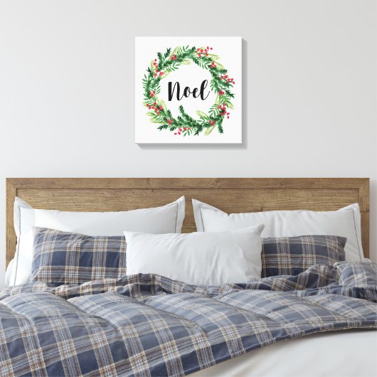 Weihnachtswasserkranz Leinwanddruck (Insitu (Schlafzimmer))