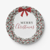 Weihnachtswasserkranz Pappteller (Vorderseite)