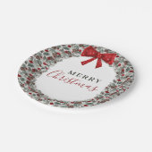 Weihnachtswasserkranz Pappteller (Schrägansicht)