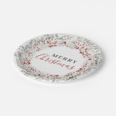 Weihnachtswasserkranz Pappteller (Schrägansicht)