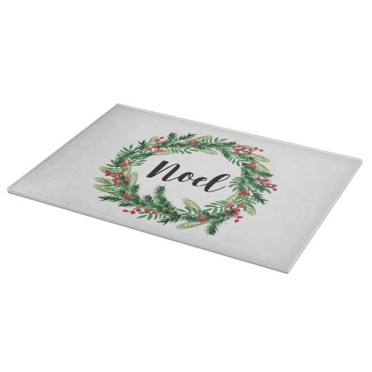 Weihnachtswasserkranz Schneidebrett (Ecke)
